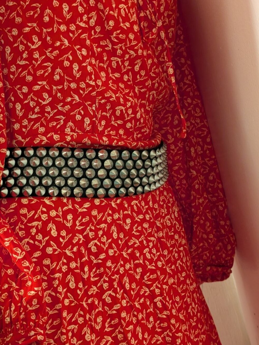 RARE Jimmy Choo x H&M 2009 Archive Studded Leather Wrap Belt, made in Italy Sz S